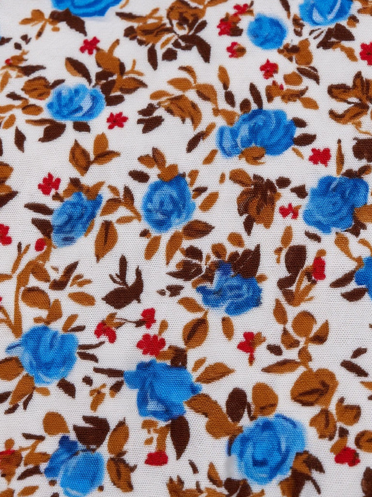 طرحة شيفون مطبوعة (نقشة ورود)