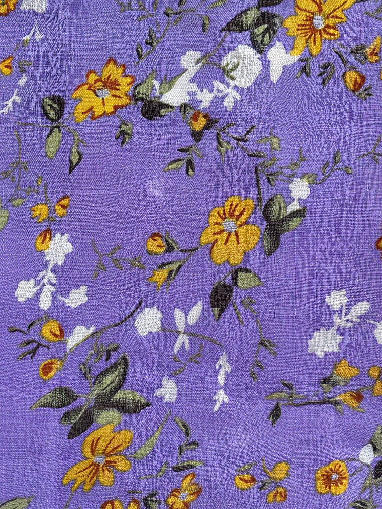 طرحة شيفون مطبوعة (ورود بنفسجي)