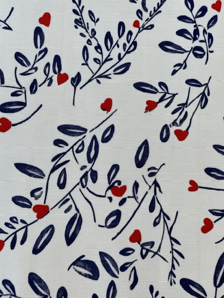 طرحة شيفون مطبوعة (أوراق و قلوب)