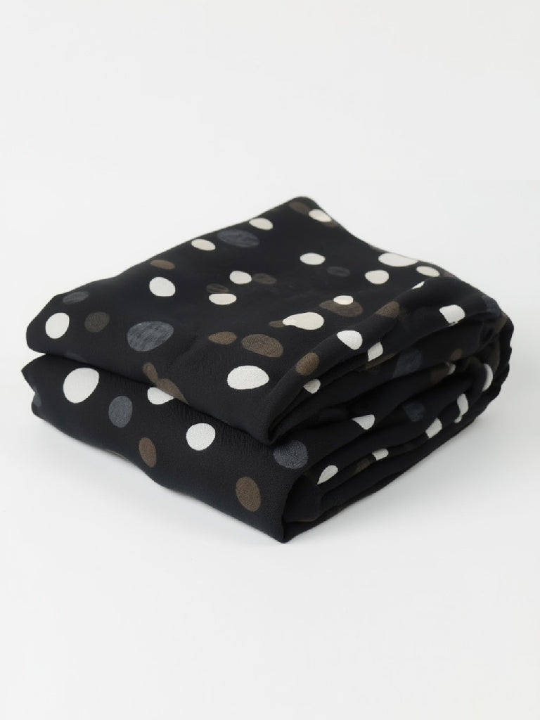 طرحة شيفون مطبوعة (بولكا دوت)