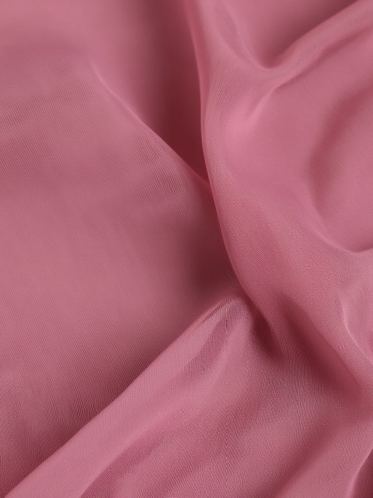 طرحة شيفون سادة | وردي